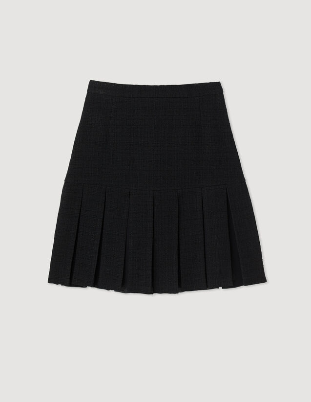 Sandro Pleated tweed skirt. 2