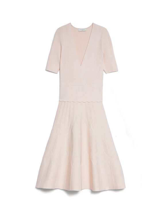 Short textured knit dress - Dresses | Sandro Paris
