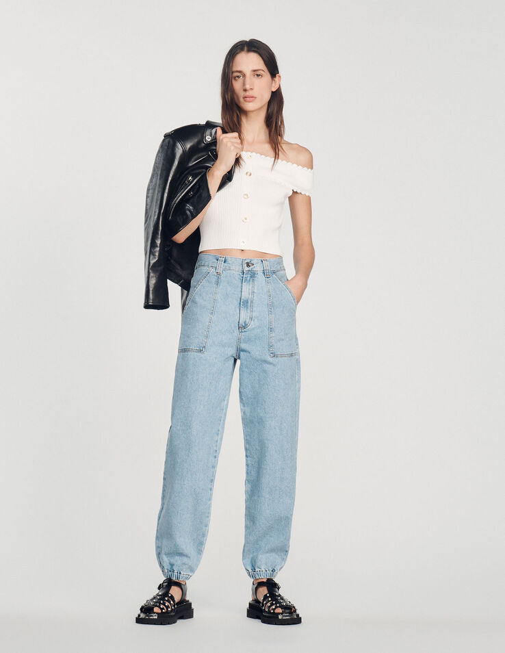 Sandro Cropped knit top Login to add to Wish list. 1