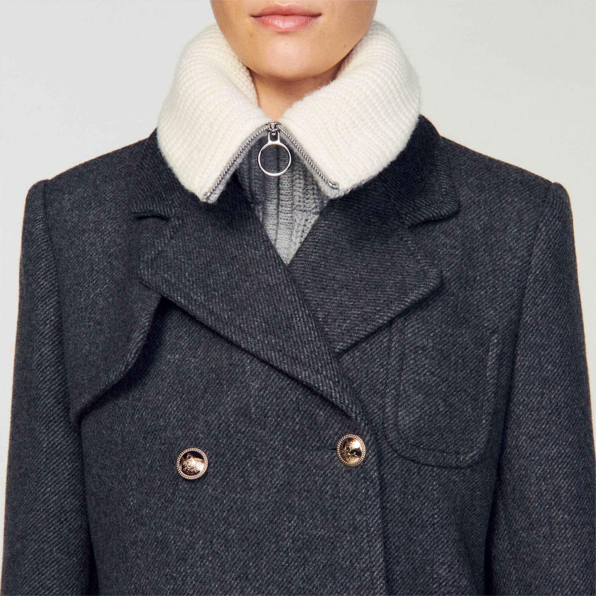 Sandro grey coat cheap