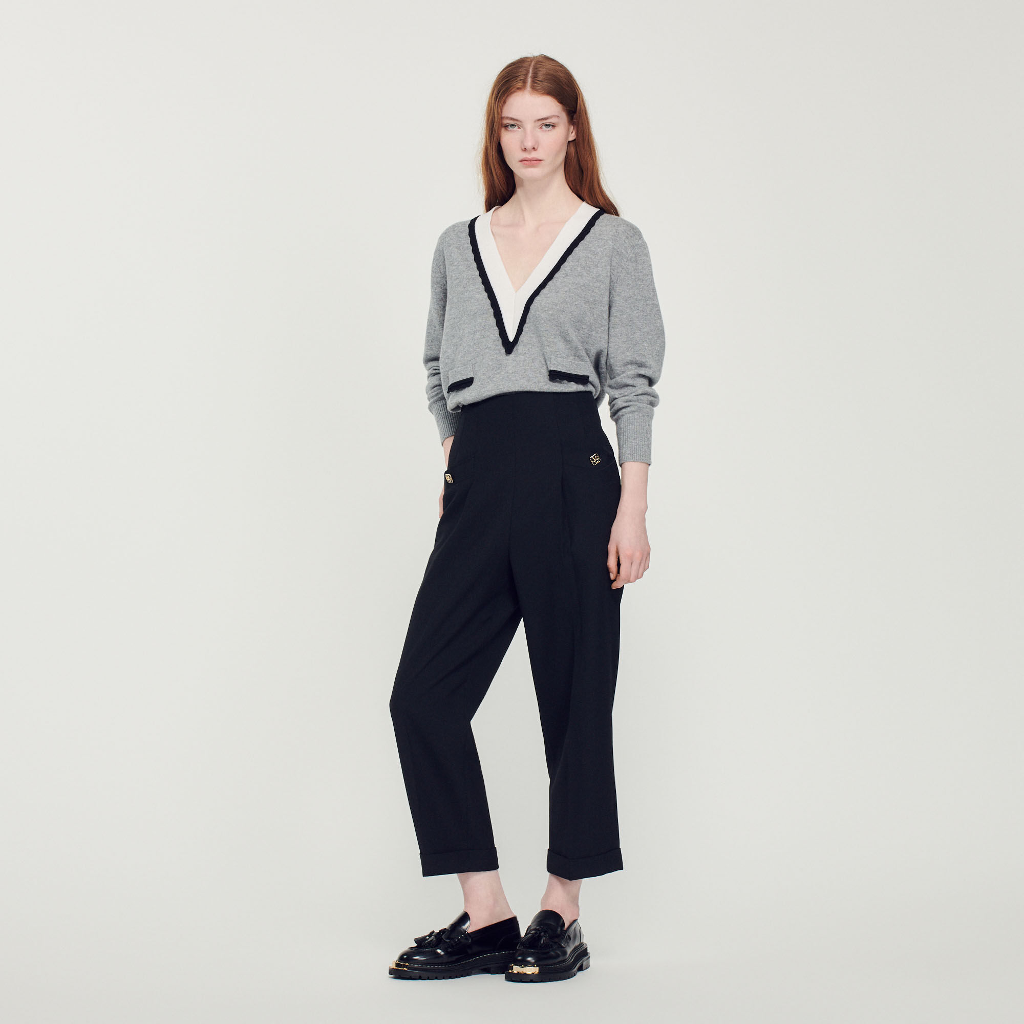 Sandro v neck sweater hot sale