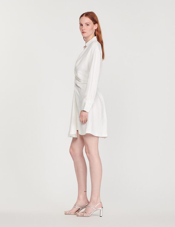 Long-sleeved short dress - Dresses | Sandro Paris