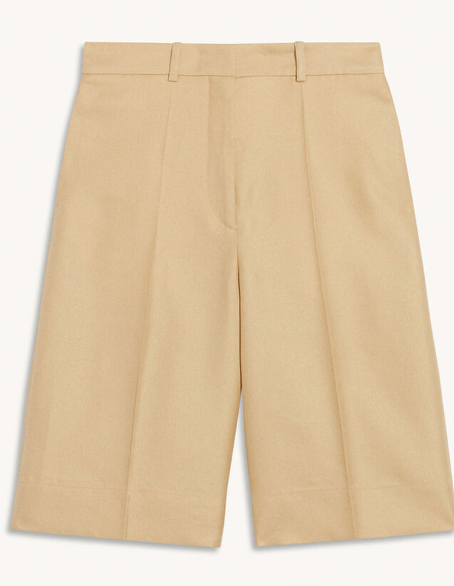Sandro High-waisted Bermuda shorts with pleats Select a size and. 2