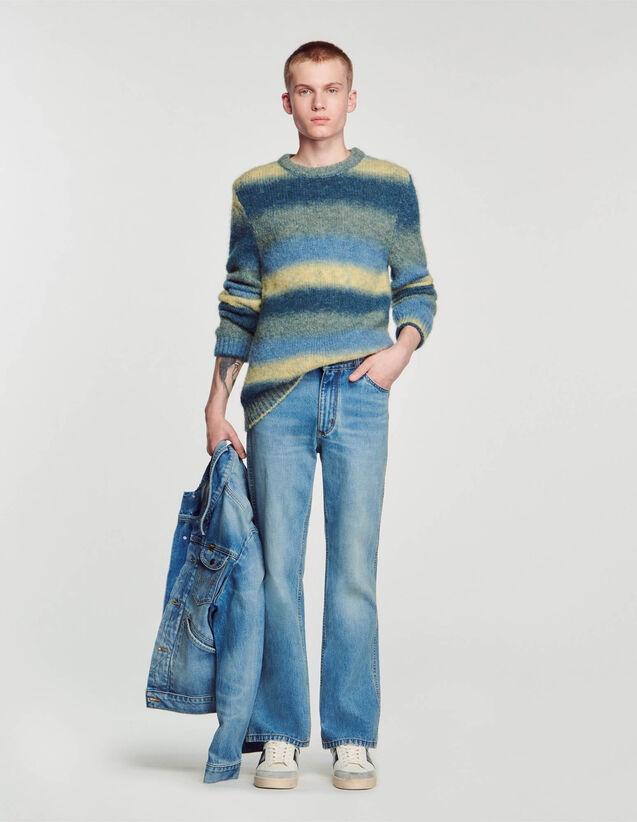 Wool and alpaca sweater Blue US_Men