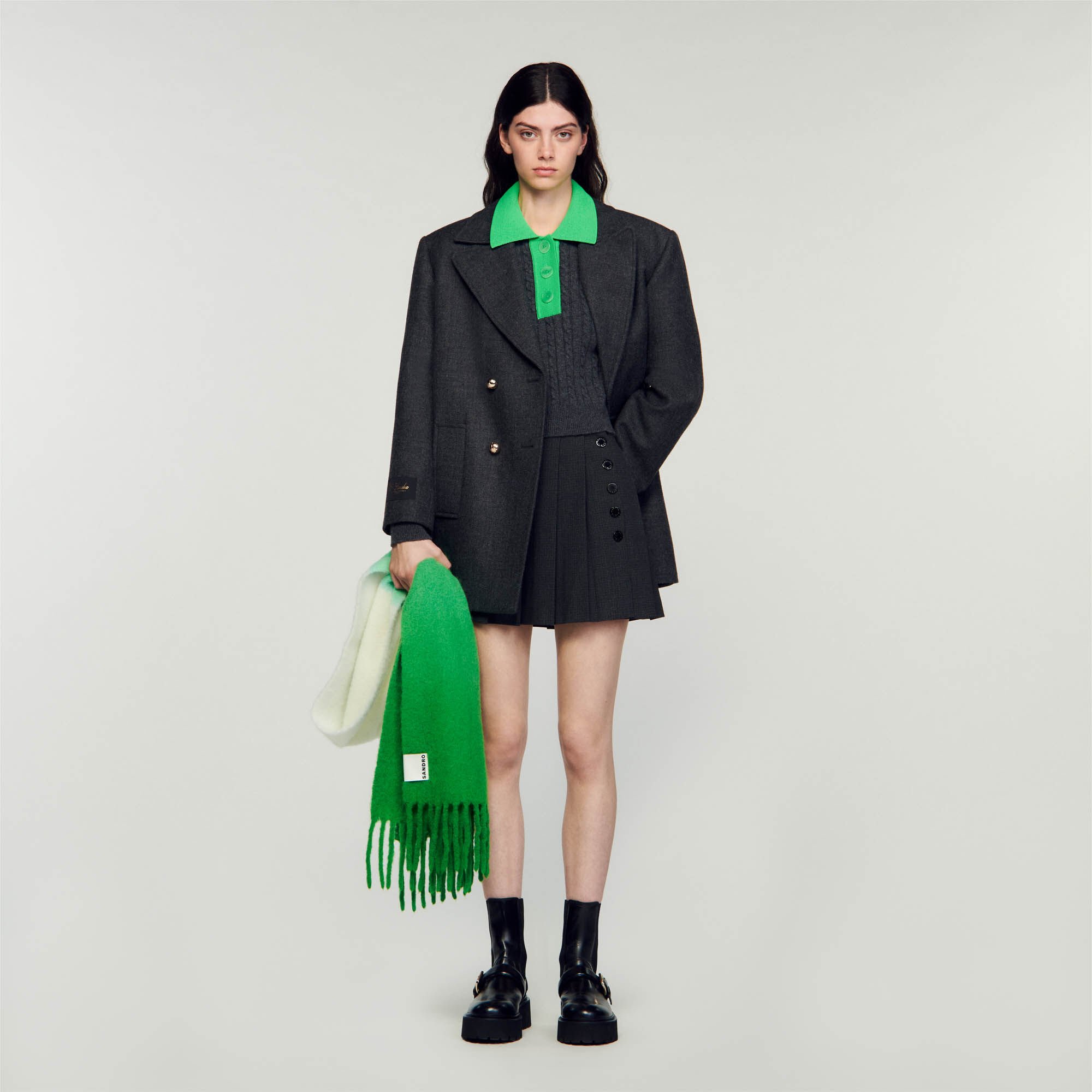 Sandro hotsell green cardigan