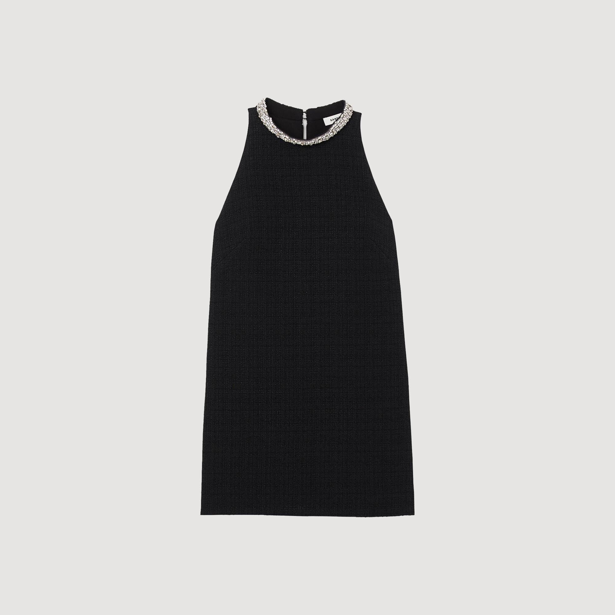 Sandro black and white dress discount