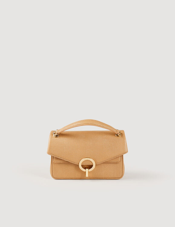 Sandro Small Leather Yza Shoulder Bag