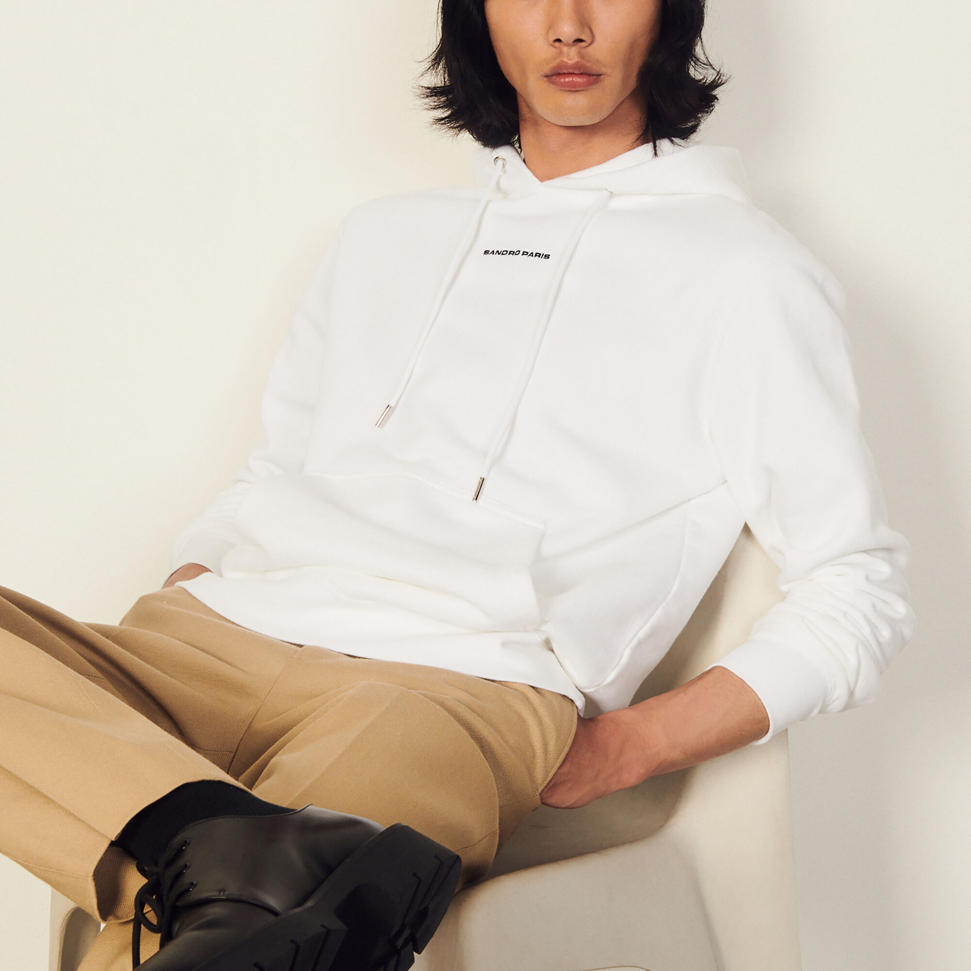 sandro black hoodie