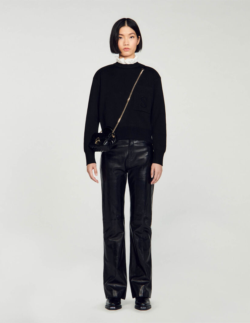Sandro Knitted sweater with high neck