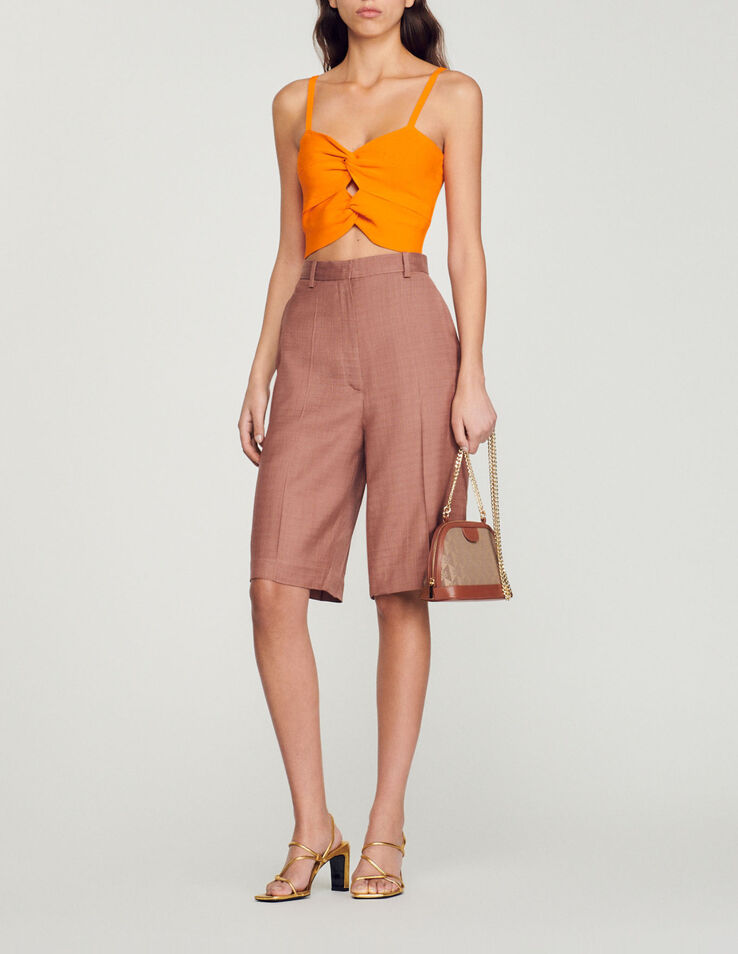 Sandro Tied crop top Login to add to Wish list. 1