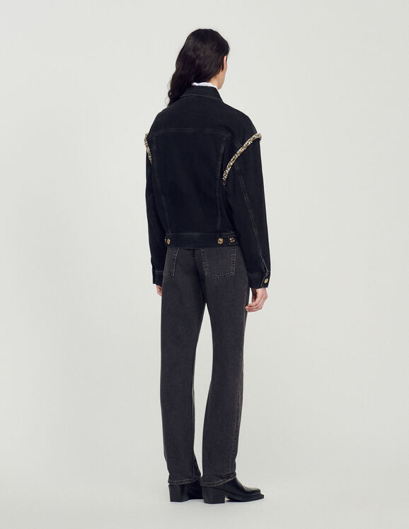 Paloma Oversized denim jacket with rhinestones - Jackets & Blazers ...