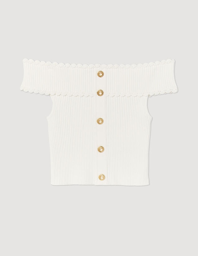 Sandro Cropped knit top Login to add to Wish list. 2