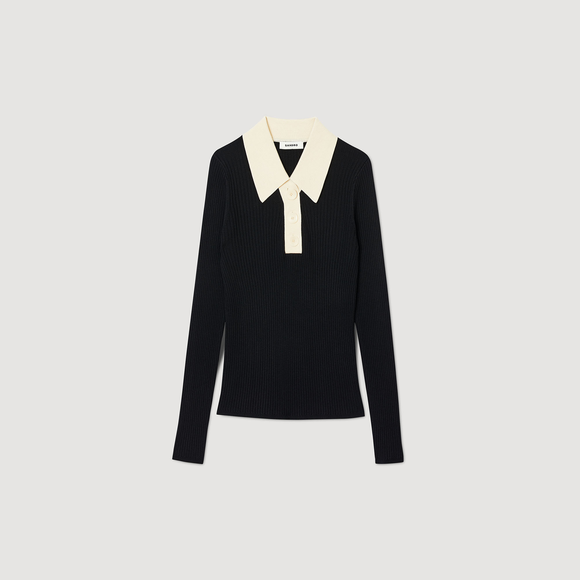 Knitted polo neck best sale