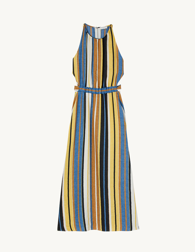 Long linen dress - Dresses | Sandro Paris