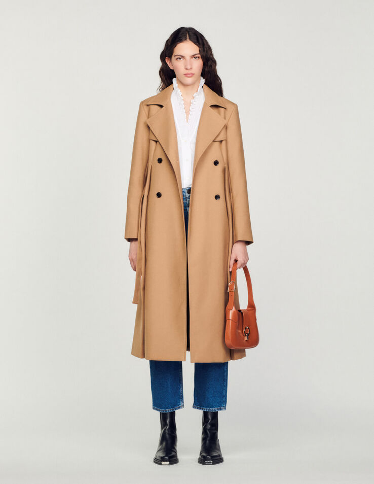 Long trench-style coat - Essentials | Sandro