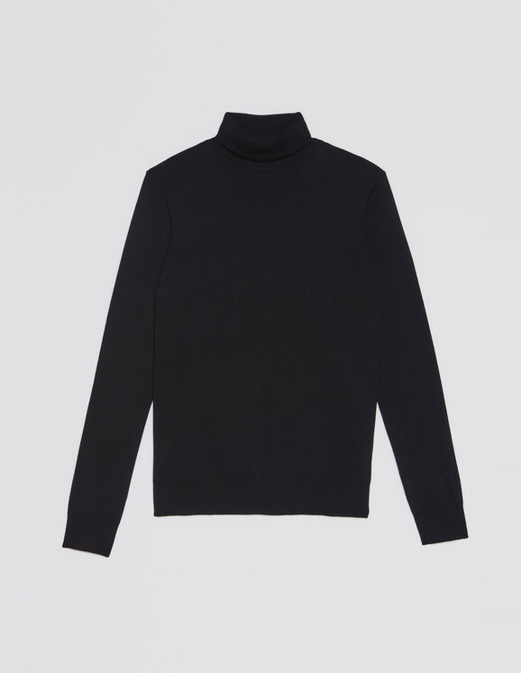 Turtleneck Roll neck wool sweater - Sweaters & Cardigans | Sandro Paris