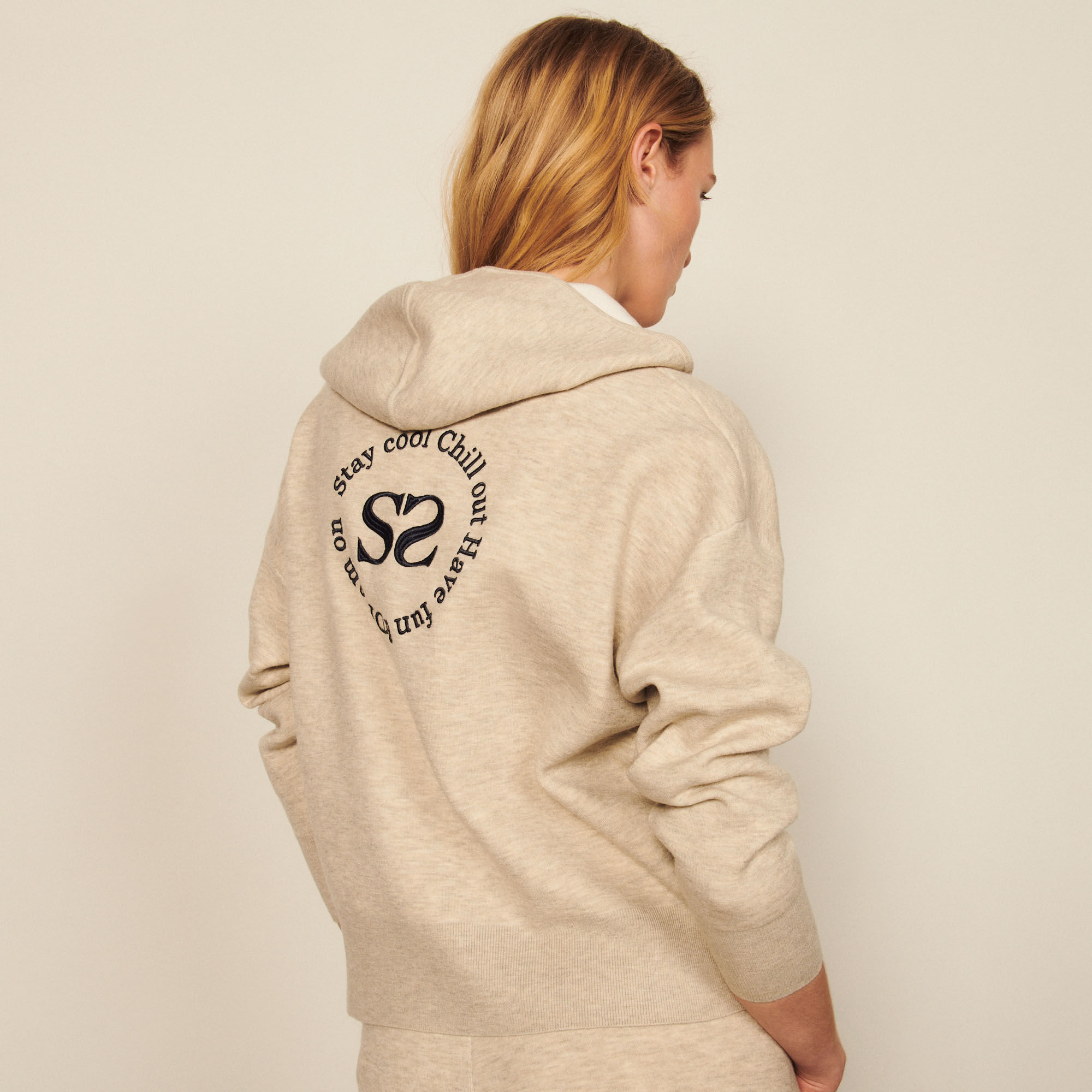 Style & Co Womens Plus Embroidered Heather Hoodie 