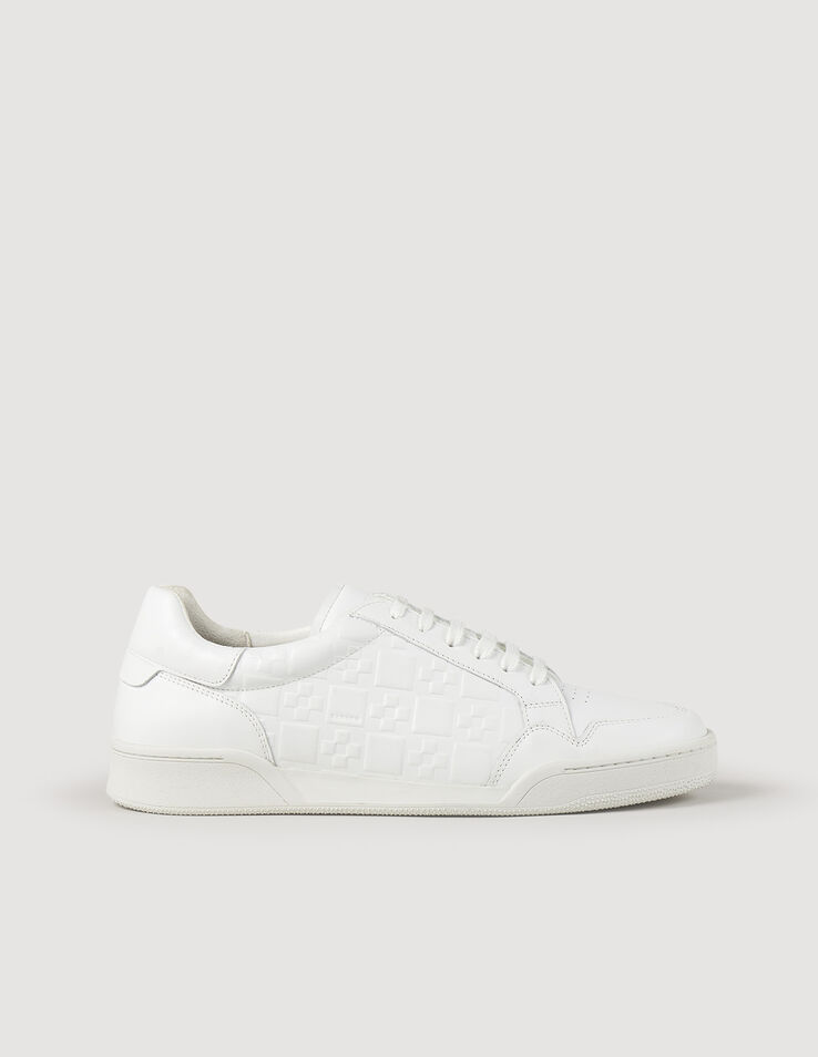 Sandro Embossed square cross leather sneakers Login to add to Wish list. 1