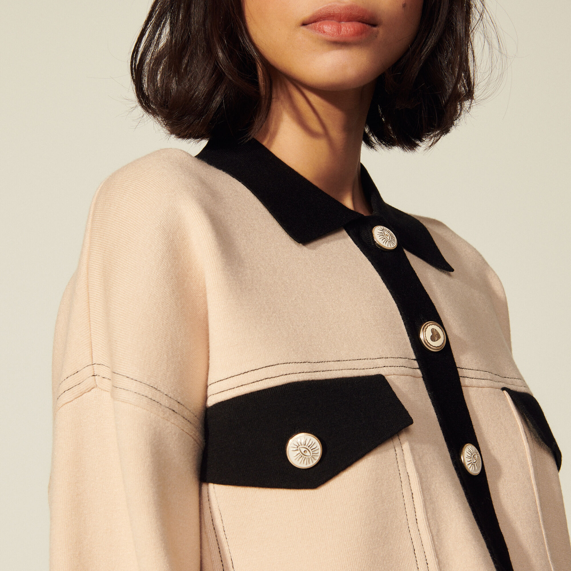 sandro crop cardigan