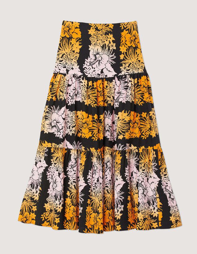 Sandro Long print skirt. 2