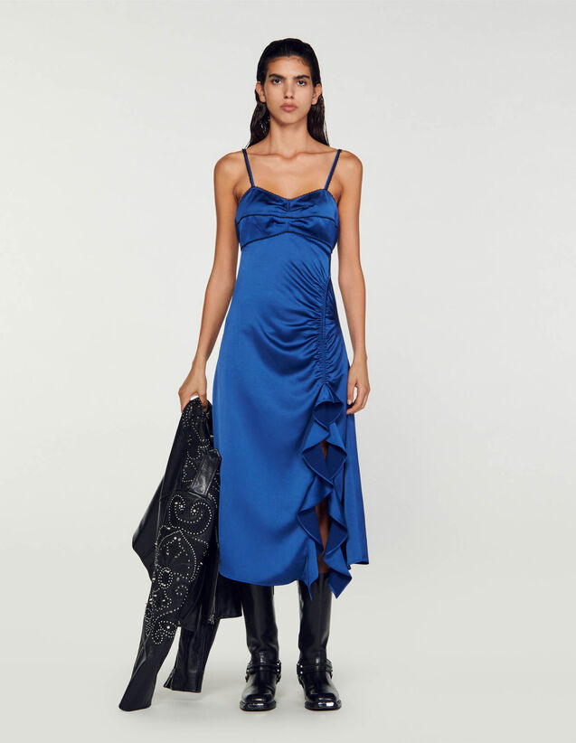 Strappy dress Pétrol Blue US_Womens