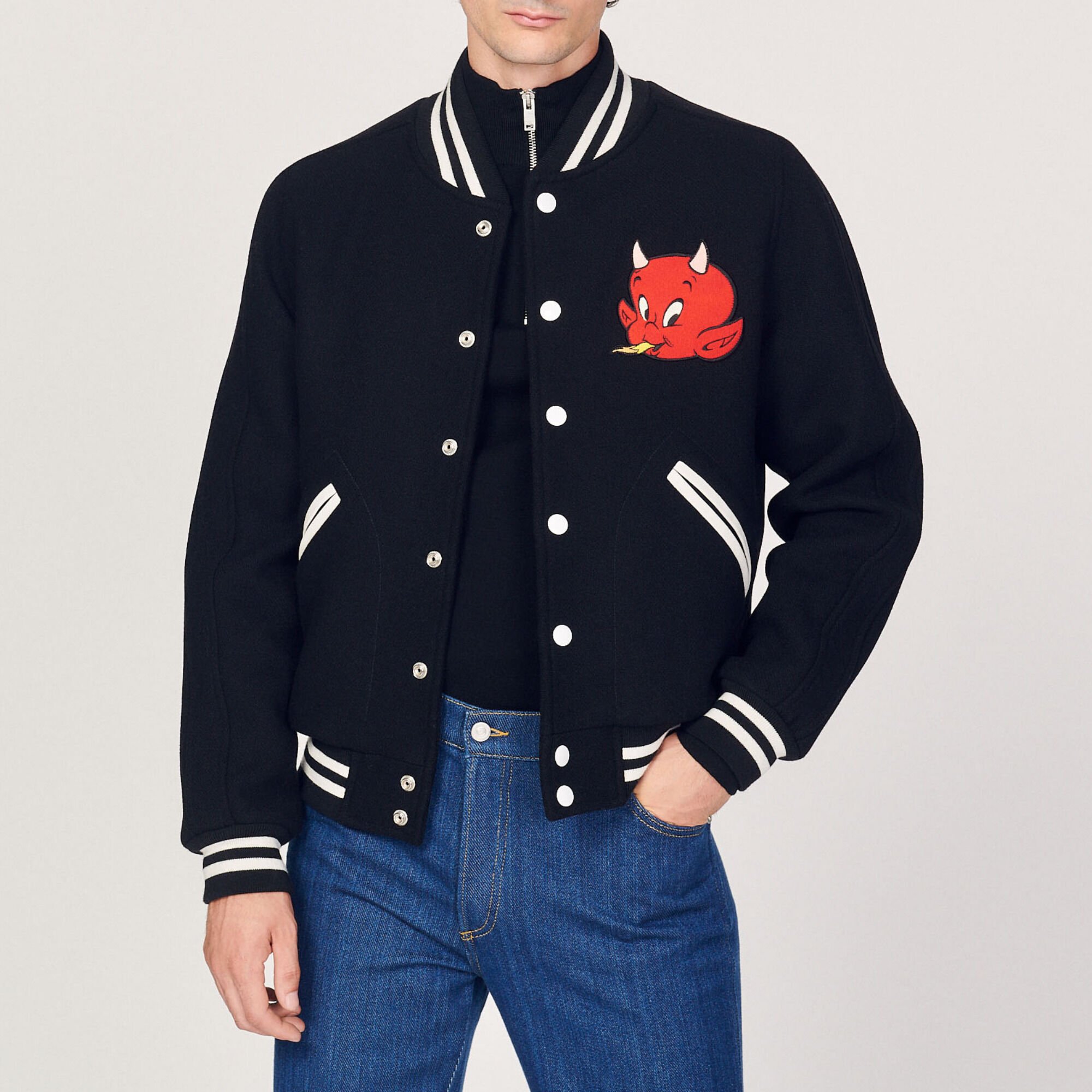 Sandro paris shop varsity jacket