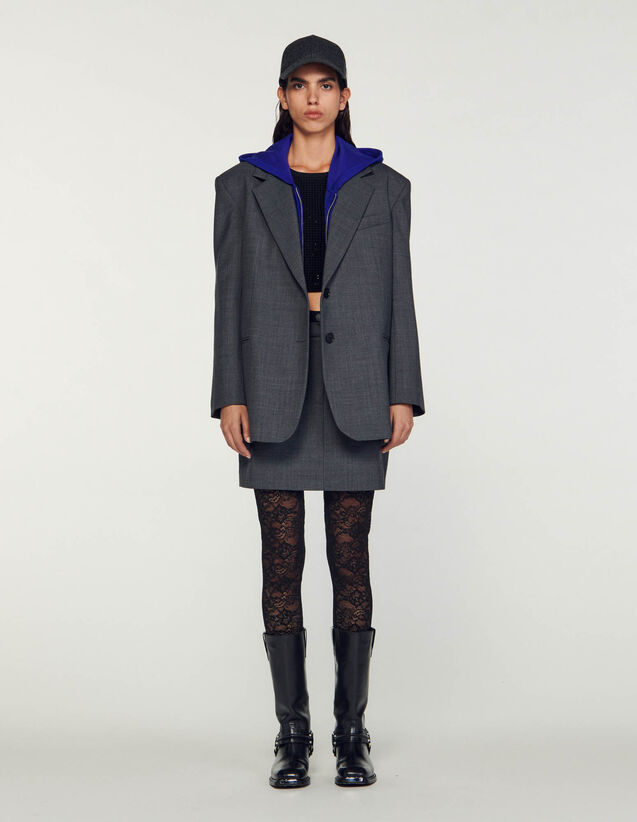 Oversized blazer Charcoal Grey US_Womens