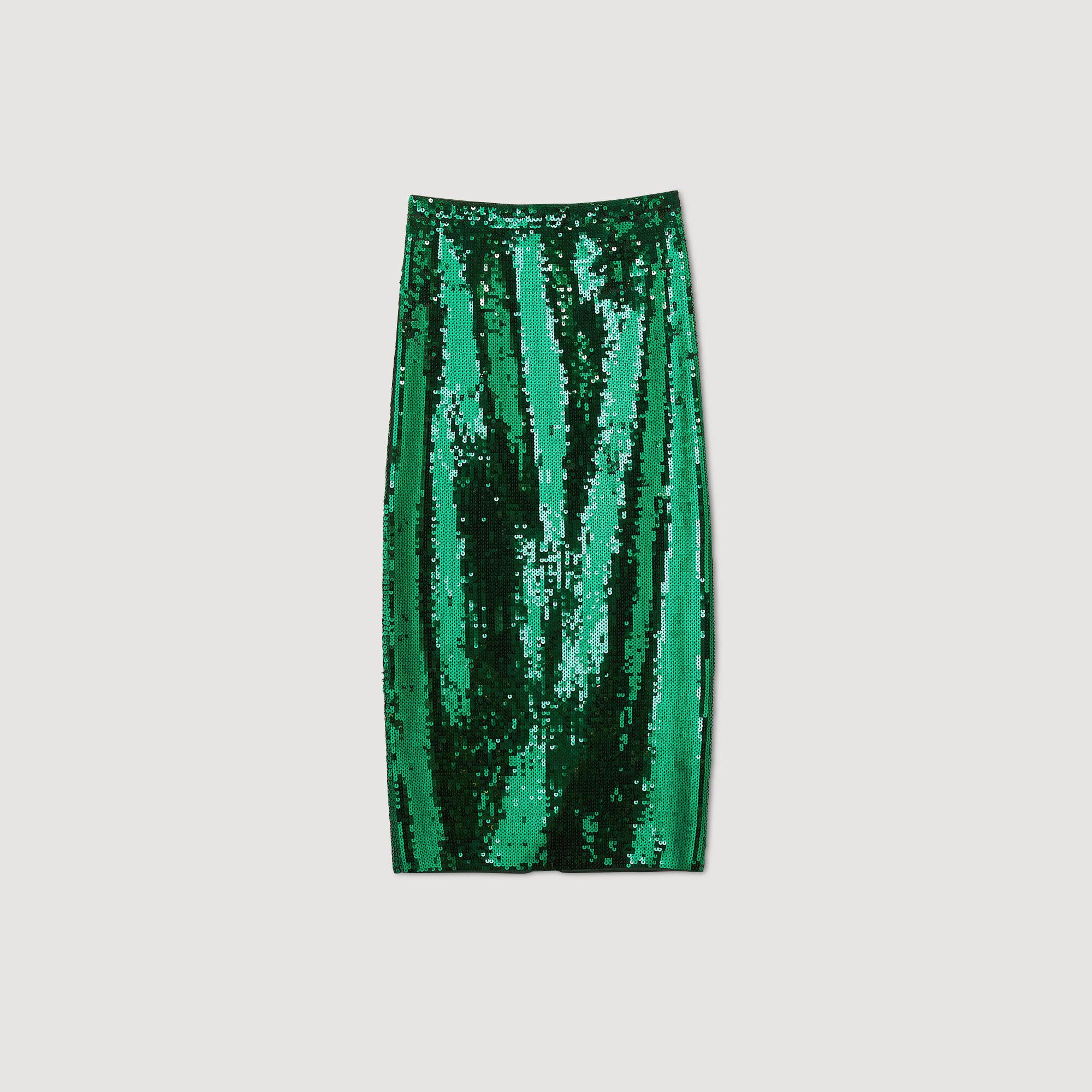 Green glitter midi top skirt