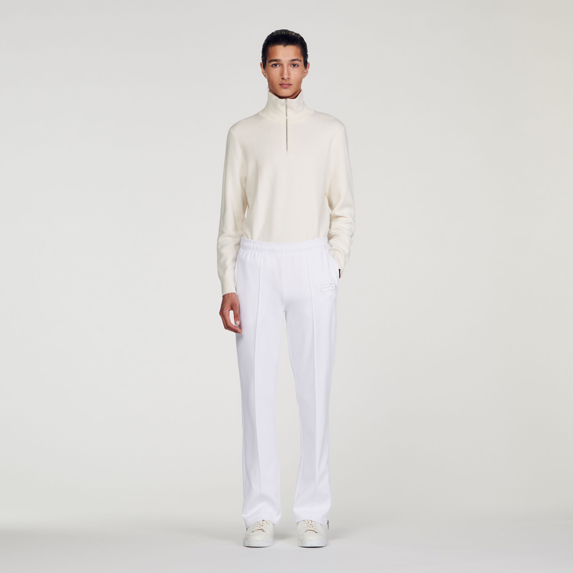 Wide leg best sale tracksuit bottoms mens