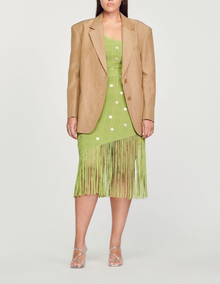 Sandro Fringed knit skirt Login to add to Wish list. 1