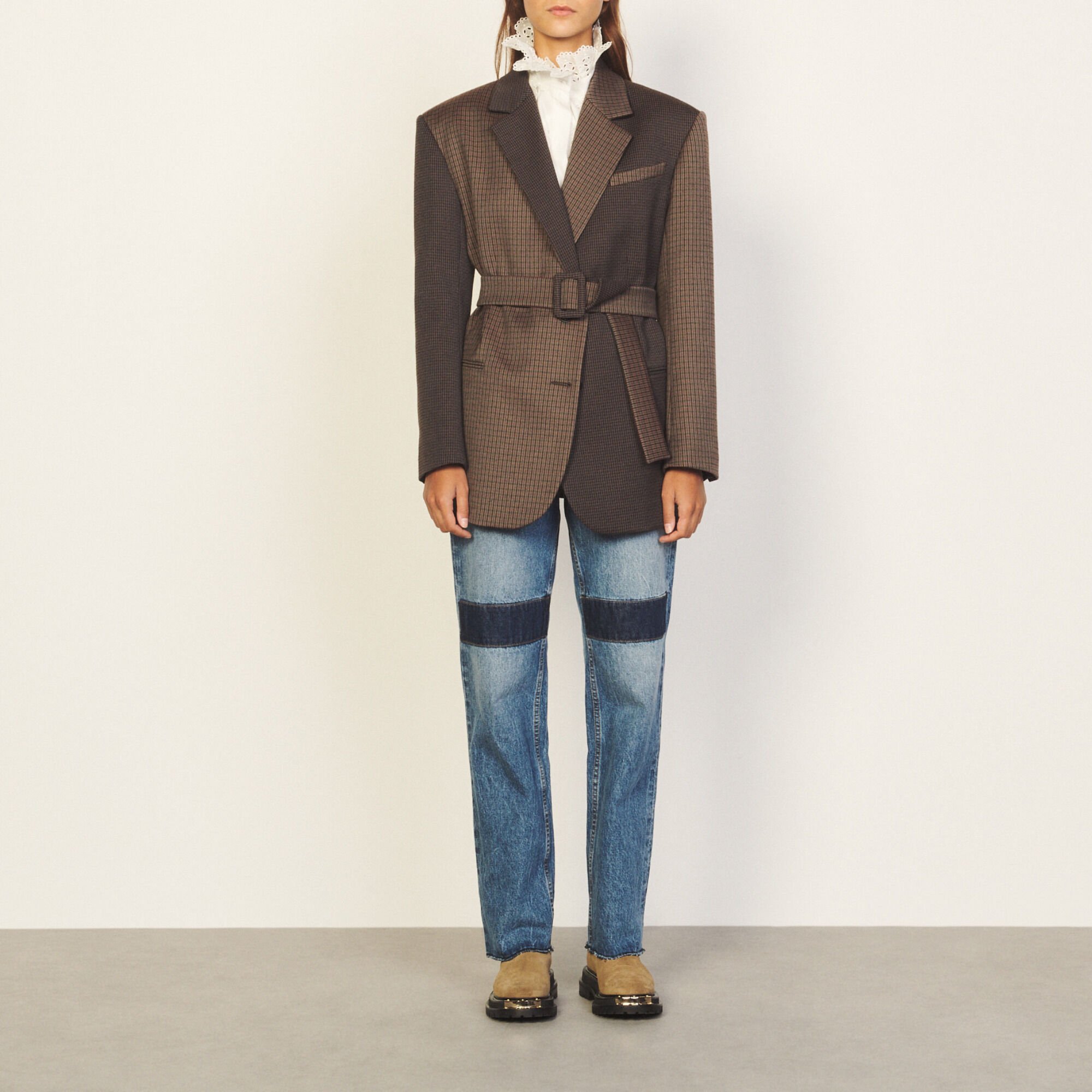 Dual-fabric tailored jacket