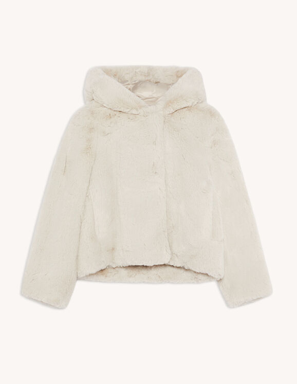 Short faux fur coat - Coats | Sandro Paris