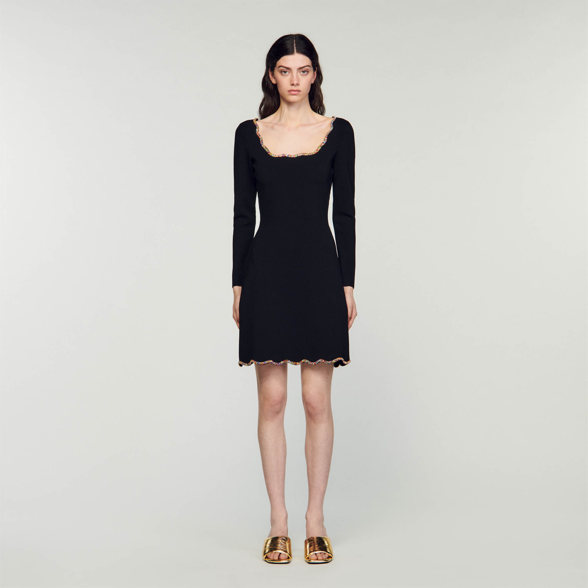 Short velvet dress