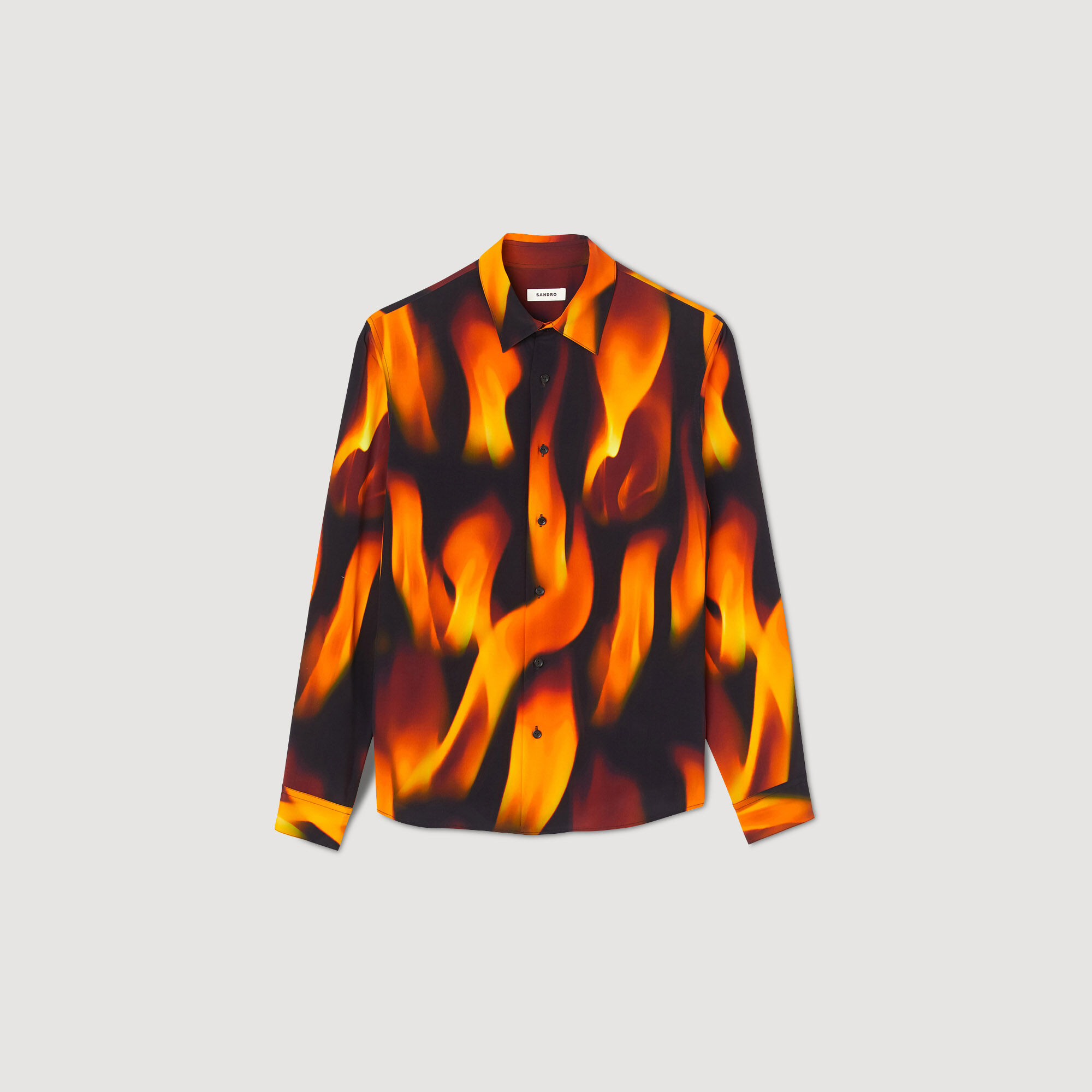 Shirt Flame pattern shirt Shirts Sandro Paris