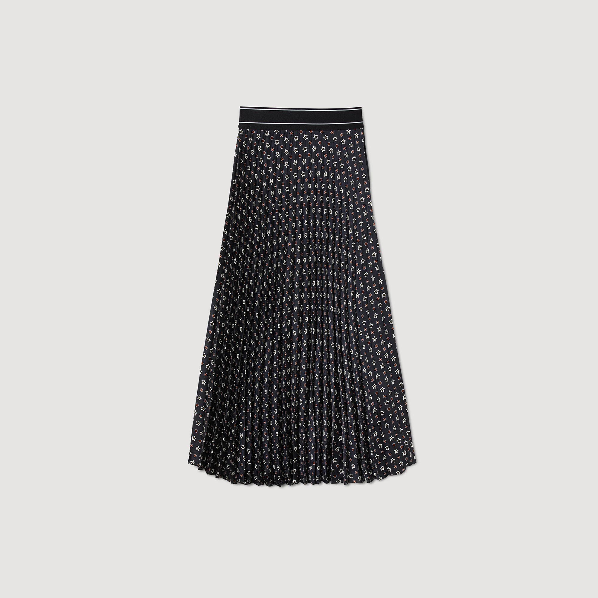 Tosca Long pleated skirt - Skirts | Sandro Paris