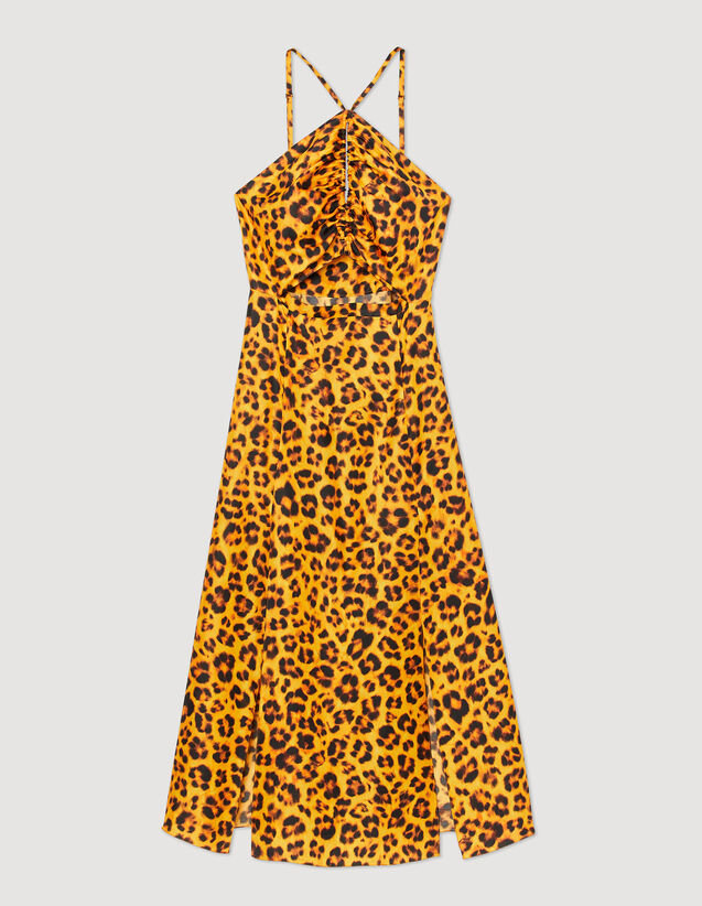 Sandro Long leopard print dress Select a size and. 2