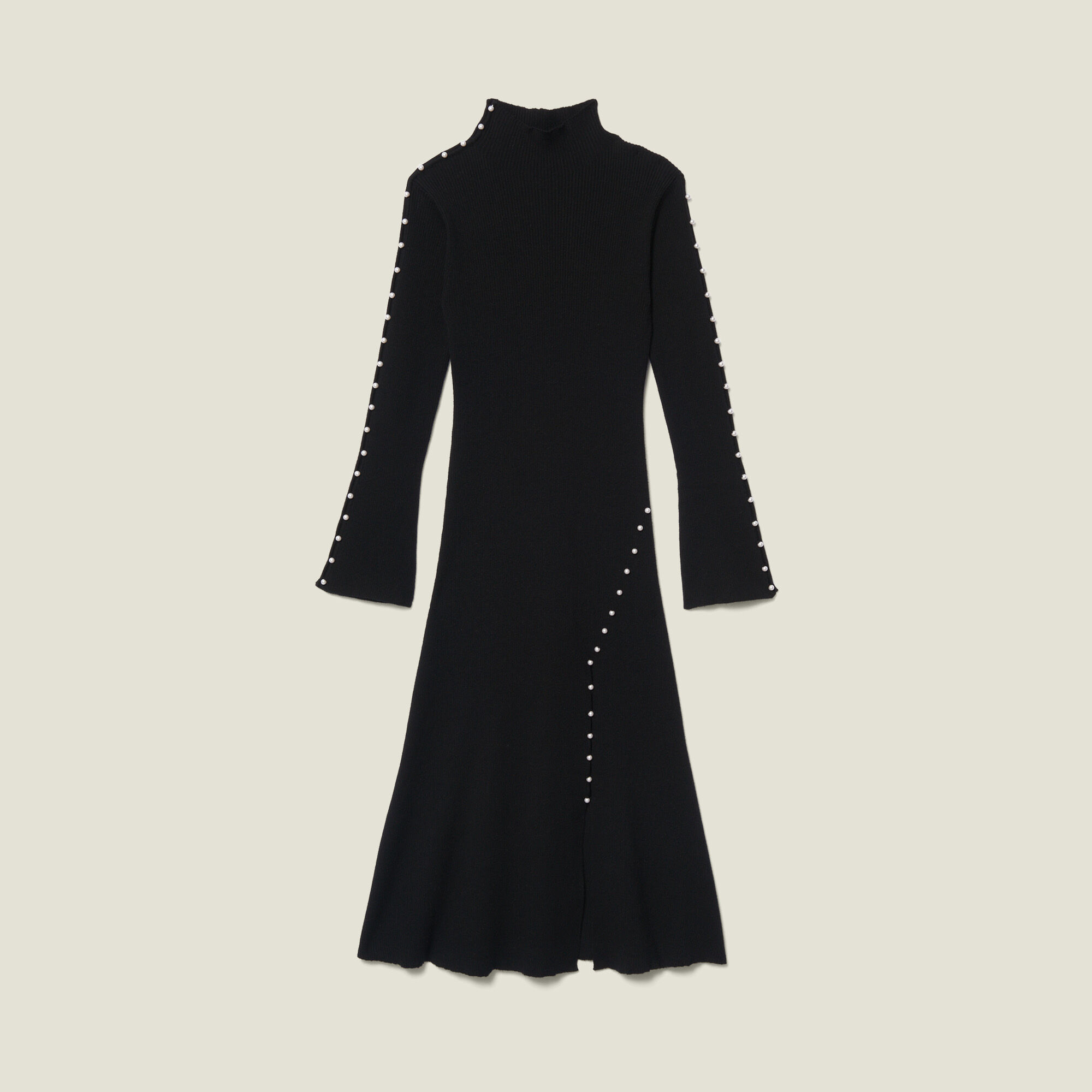 Sandro Long Knit Kjole Online Store 1d286 23396