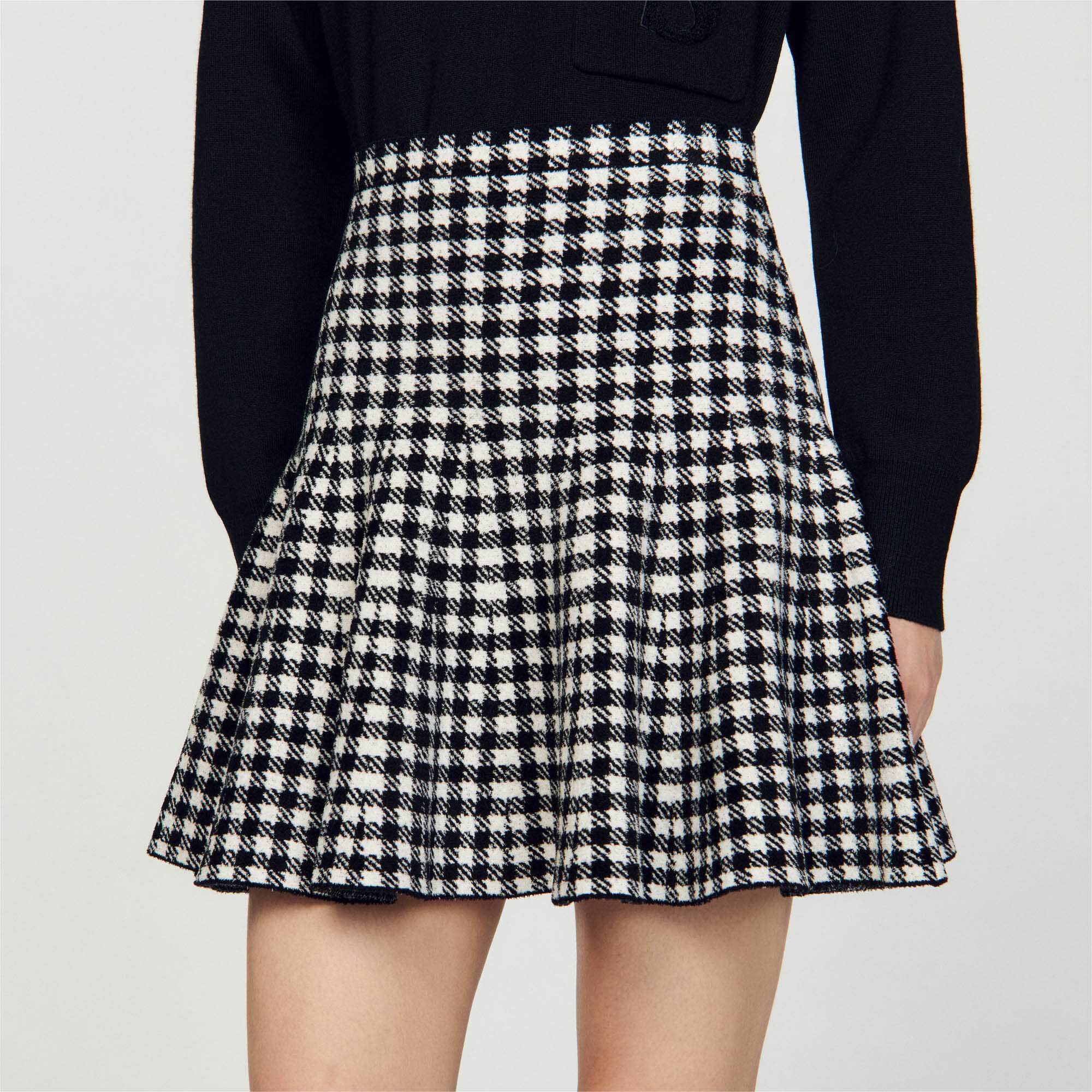 Tartan knit sale skirt