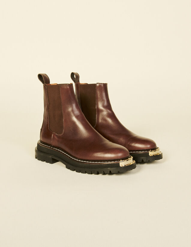 Sandro Leather boots with notched sole. 2
