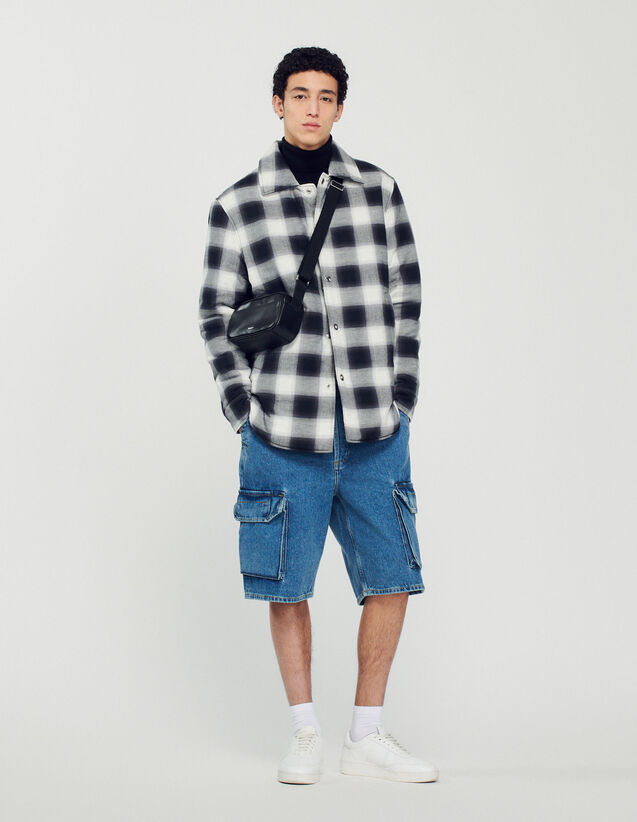 Sandro Quilted checked jacket Login to add to Wish list. 1
