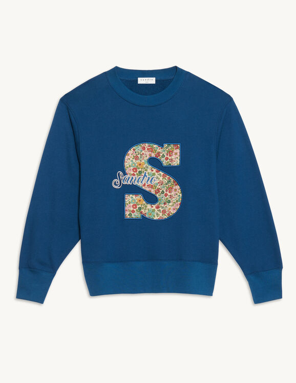 Embroidered sweatshirt - Sweaters & Cardigans | Sandro Paris