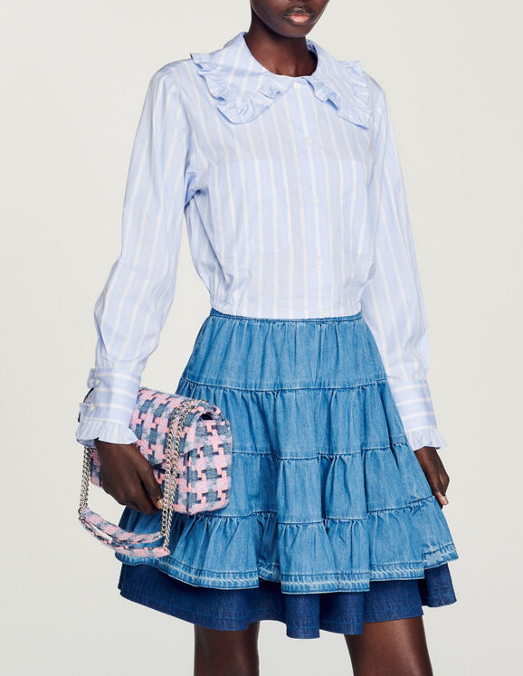Monogram Jacquard Denim A-Line Skirt - Ready to Wear