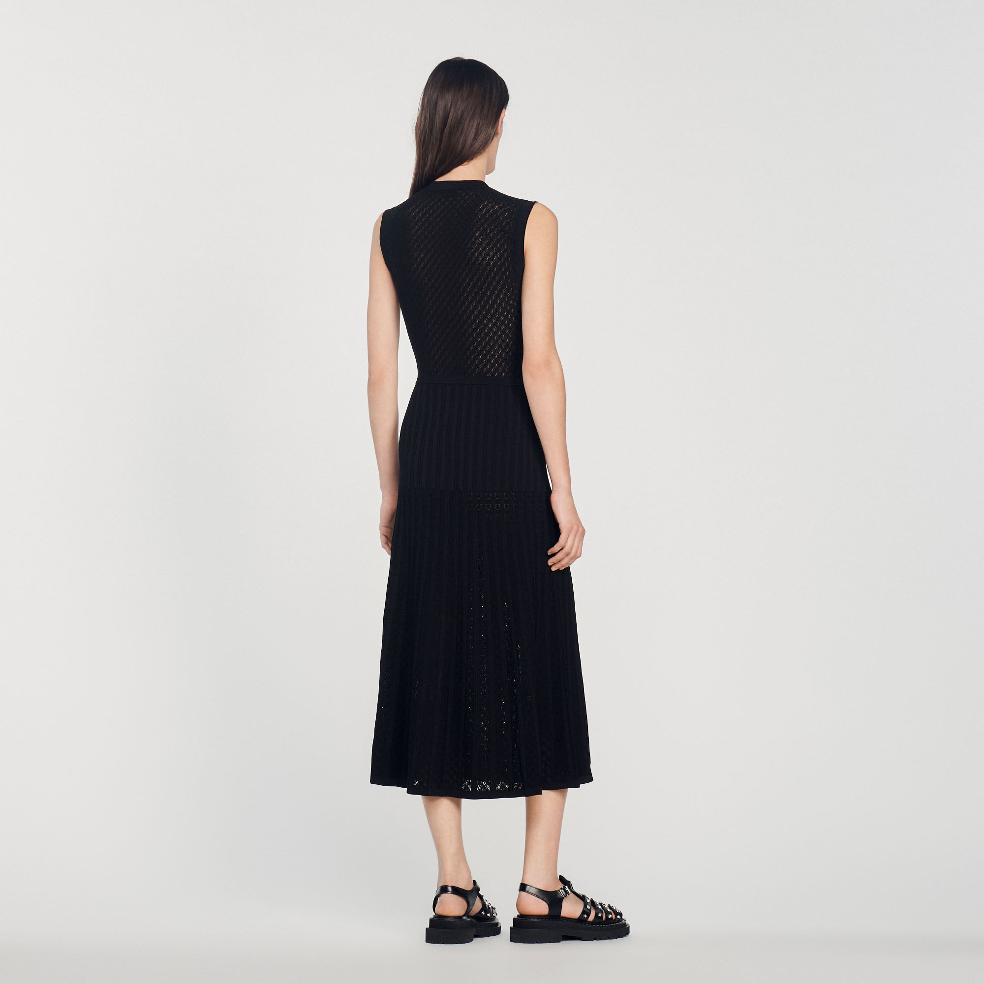 Tuileries Long knitted dress Dresses Sandro Paris
