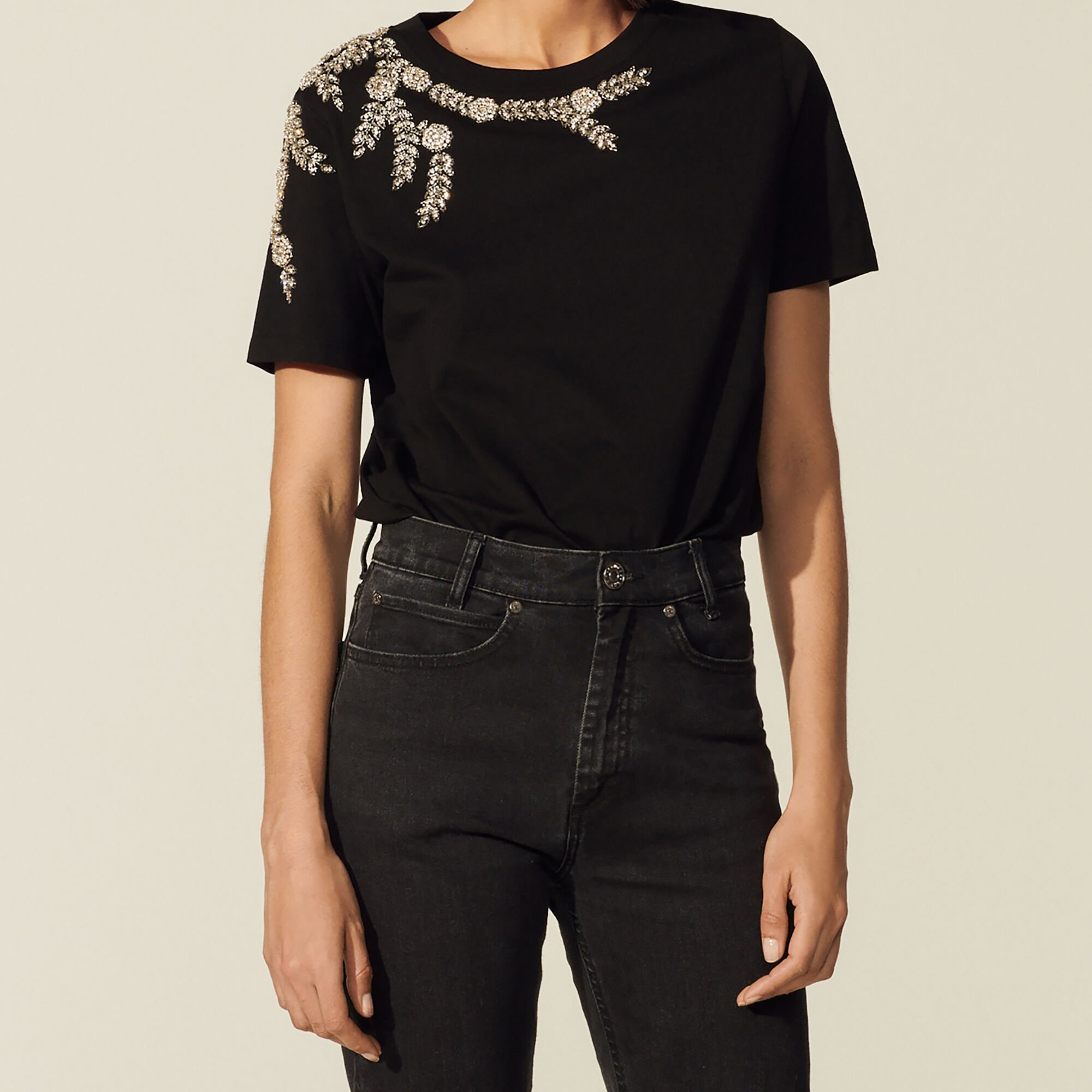 Tee shirt deals strass