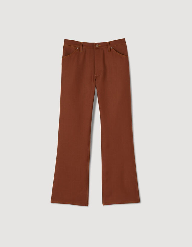 SANDROxWRANGLER trousers Brown US_Men