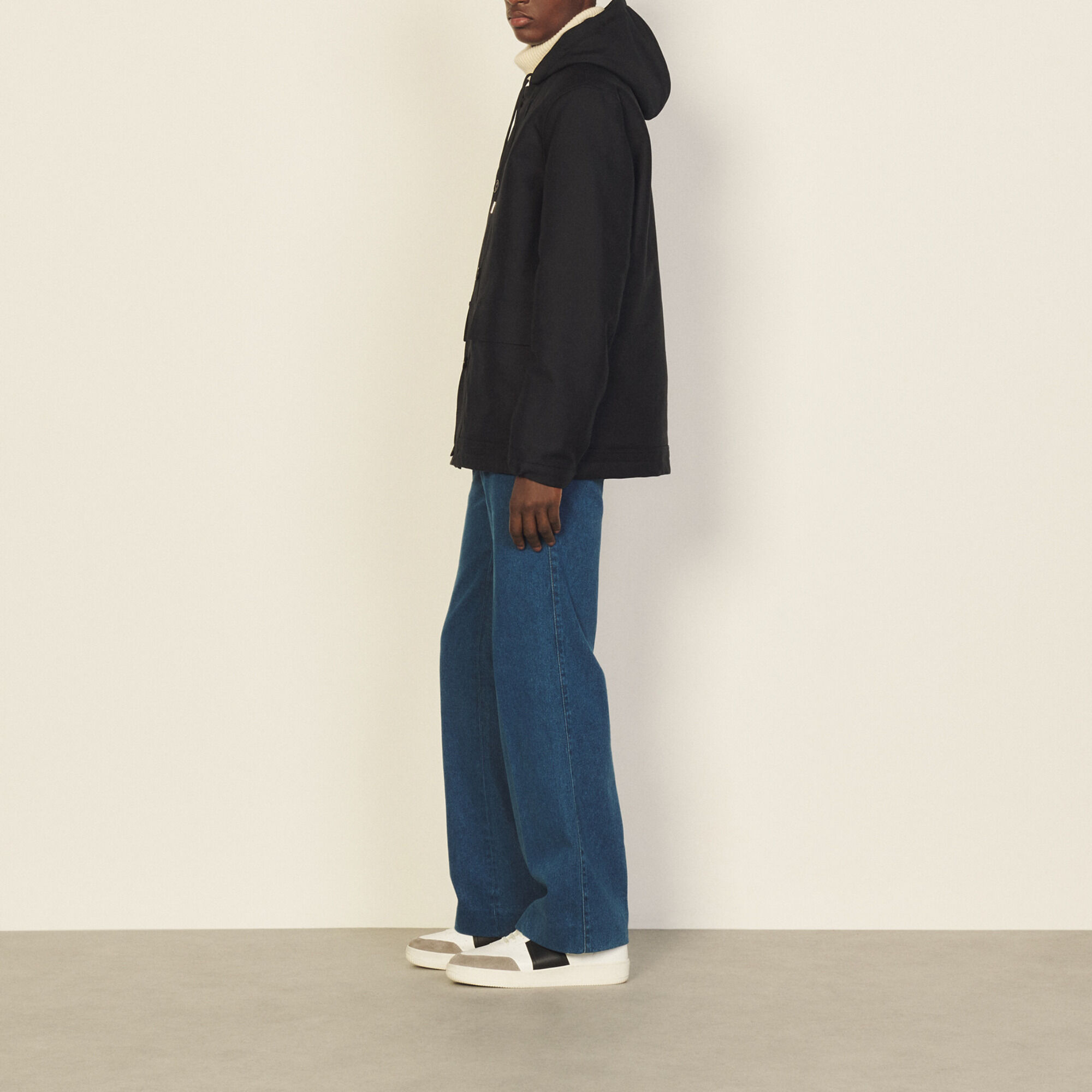 Sandro hooded coat sale