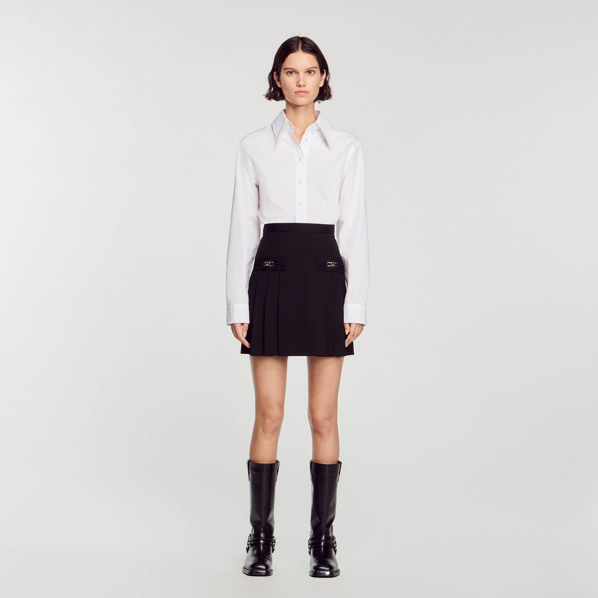 Short Black Knit Skirt, Black Knitted Skirt