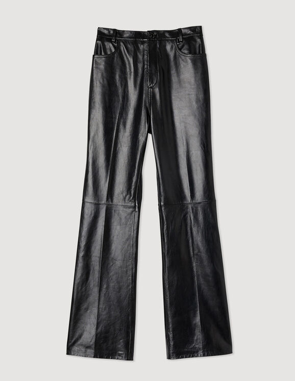 Leather pants - Pants & Shorts | Sandro Paris