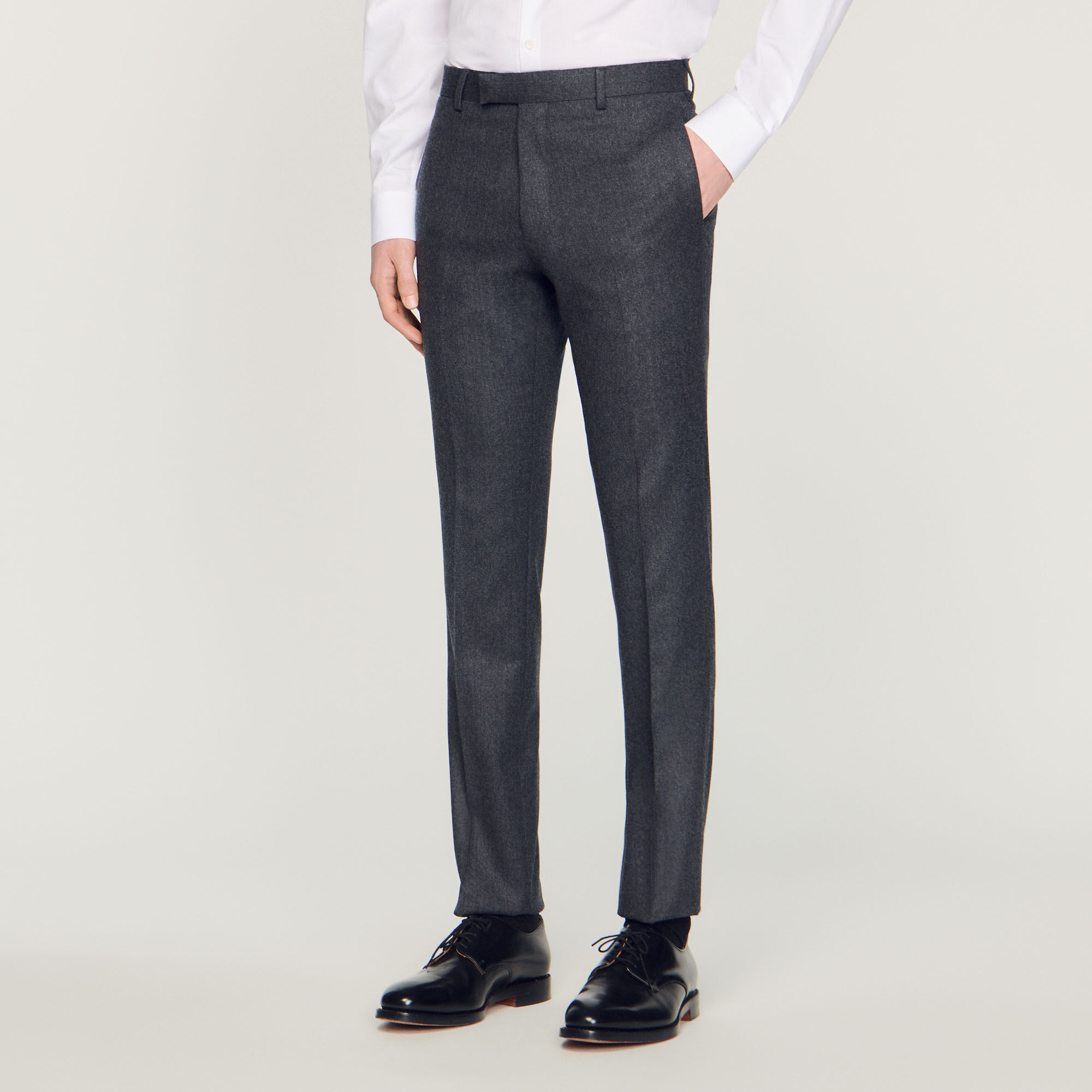 120s Flannel suit pants - Suits & Blazers | Sandro Paris