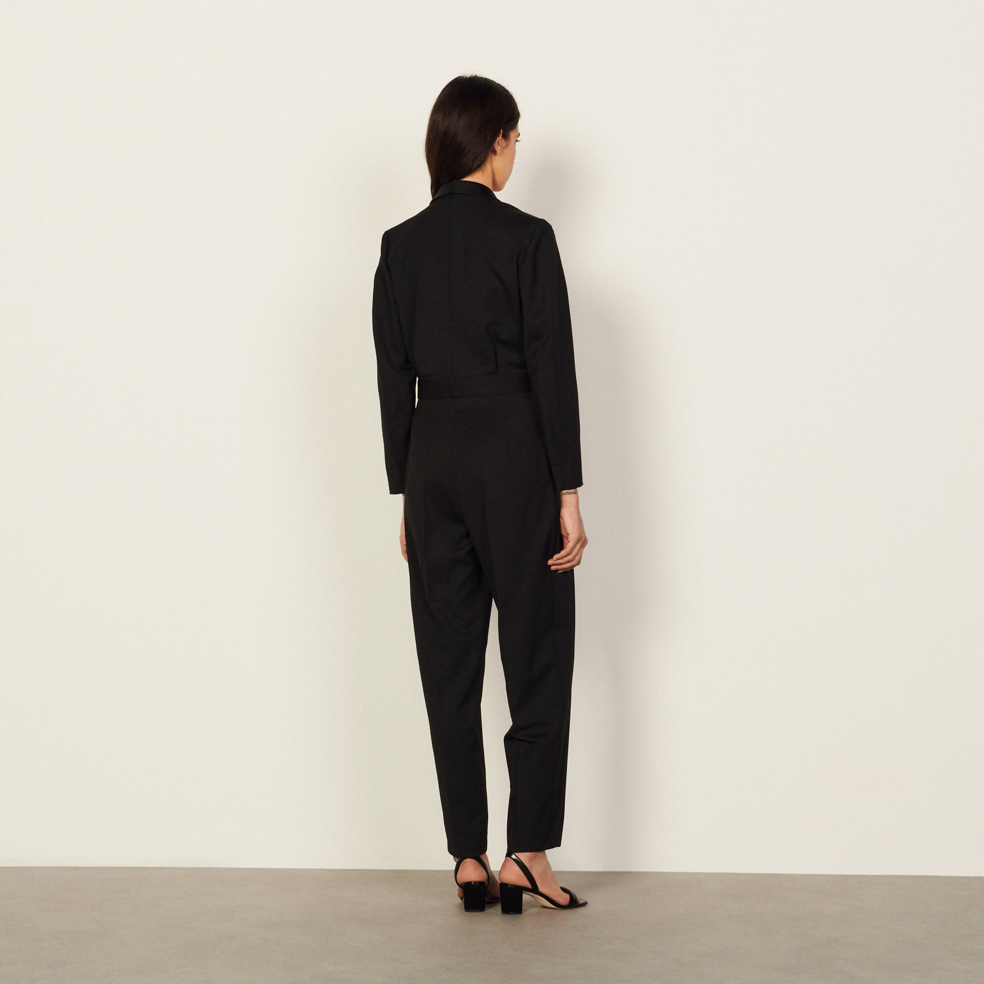 Jumpsuit with shawl collar Jumpsuits Sandro Paris